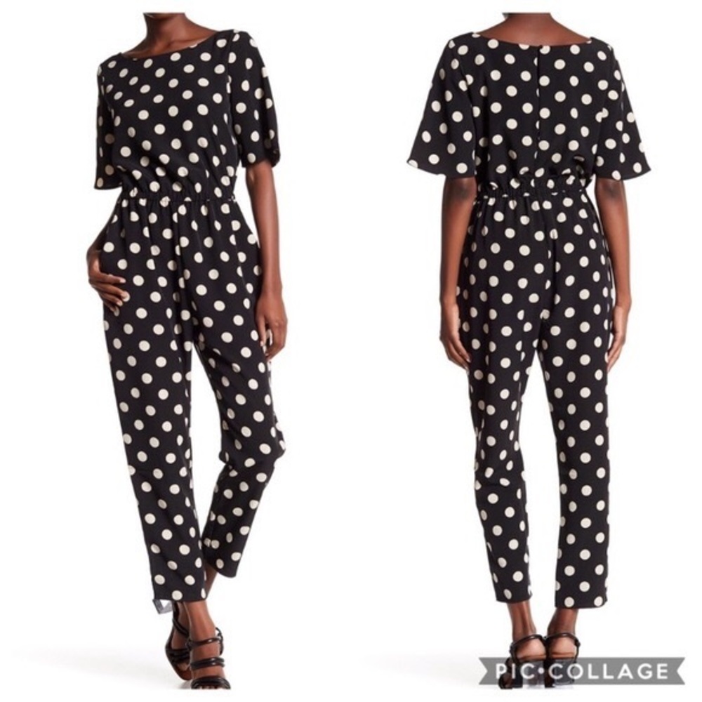 Corey Lynn Calter Polka Dot Jumpsuit